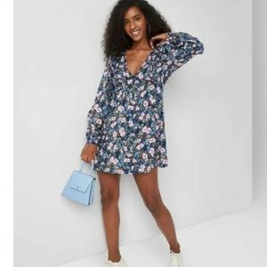 Wild Fable floral long sleeve flowy dress
